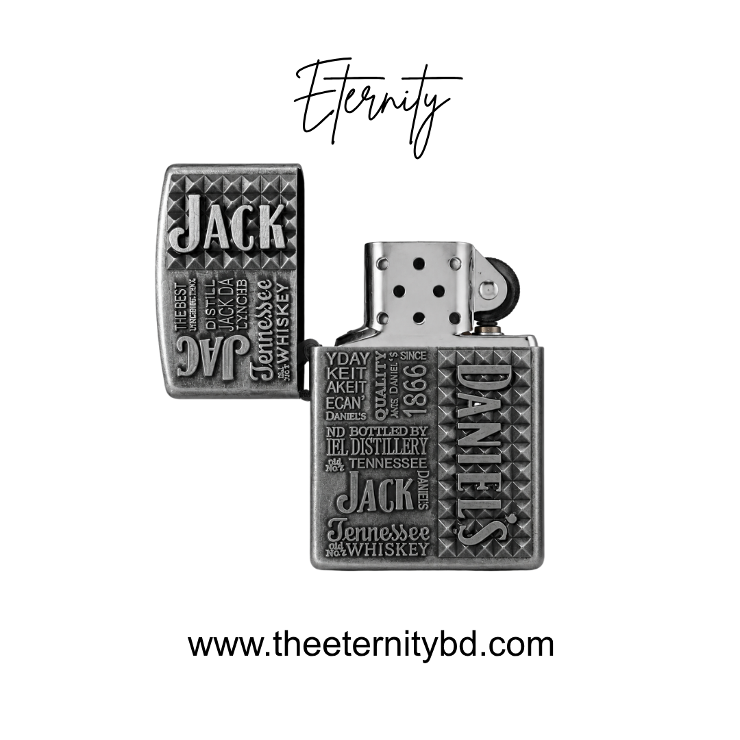 Eternity Rustic Steel Flame – Premium Textured Grey Pocket Lighter