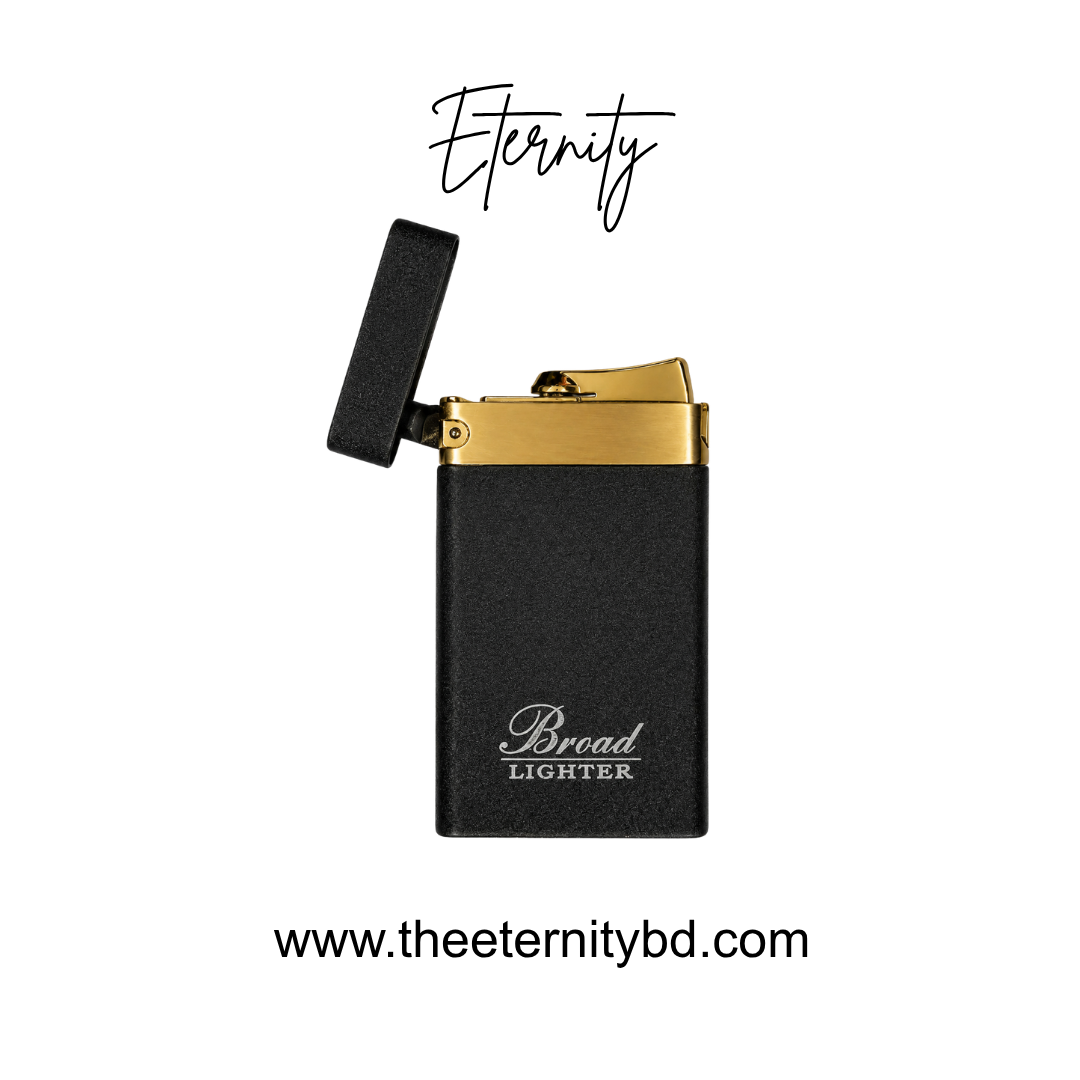 Eternity Classic Band Spark – Premium Black & Gold Refillable Lighter
