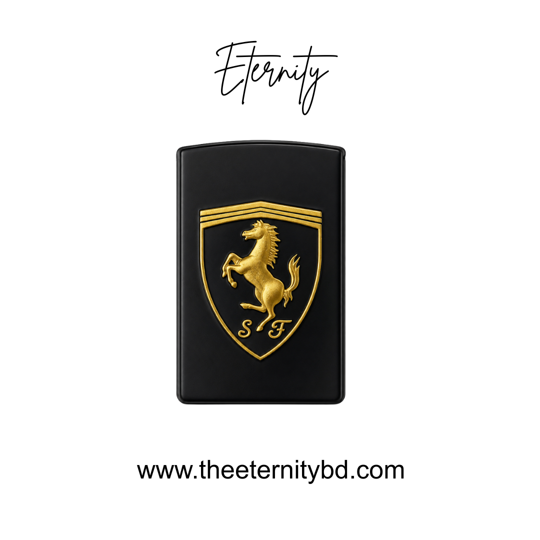 Eternity Golden Stallion – Premium Black & Gold Refillable Lighter