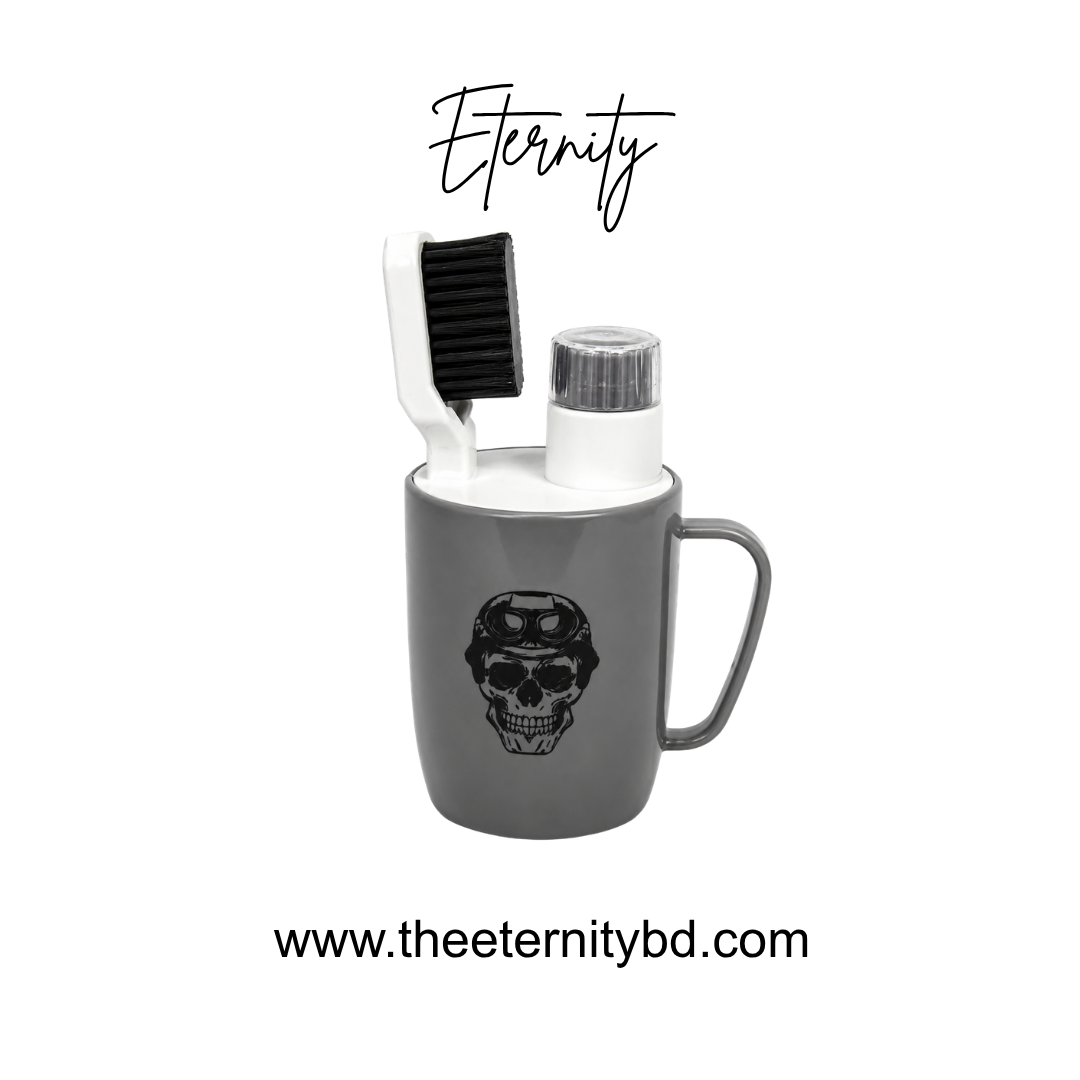 Eternity Skull Clean Kit – Premium Grey Brush & Bottle Lighter
