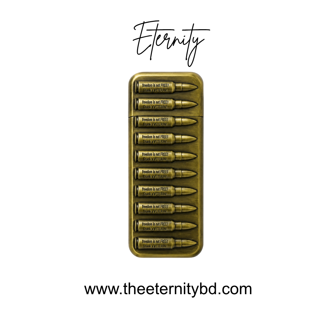 Eternity Army Gold Lighter – Premium Antique Gold Pocket Lighter