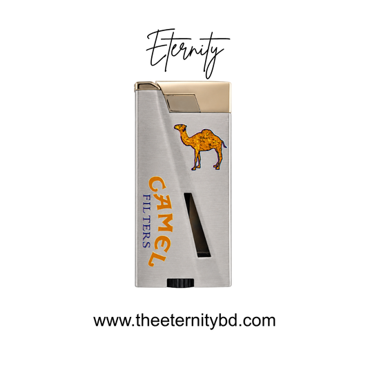 Eternity Camel Spark Lighter – Premium Silver & Gold Pocket Lighter