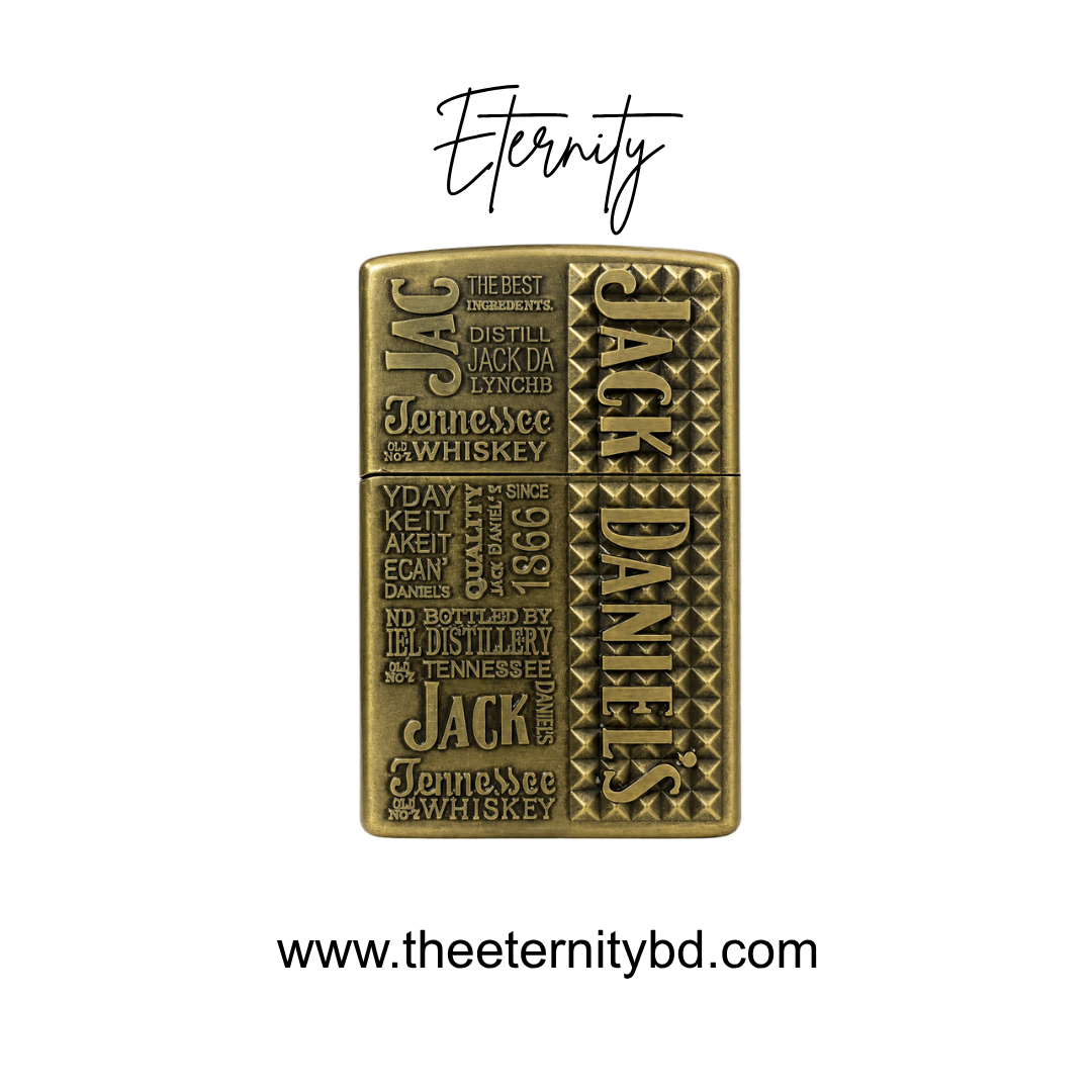 Eternity Vintage Label Lighter – Premium Antique Gold Refillable Lighter