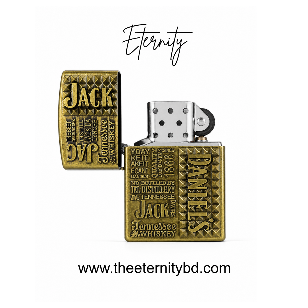 Eternity Vintage Label Lighter – Premium Antique Gold Refillable Lighter