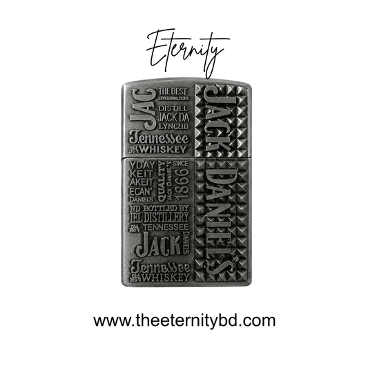 Eternity Rustic Steel Flame – Premium Textured Grey Pocket Lighter