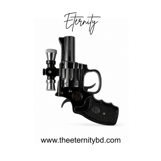 Eternity Revolver Blaze – Premium Black Refillable Lighter with Laser Target Light