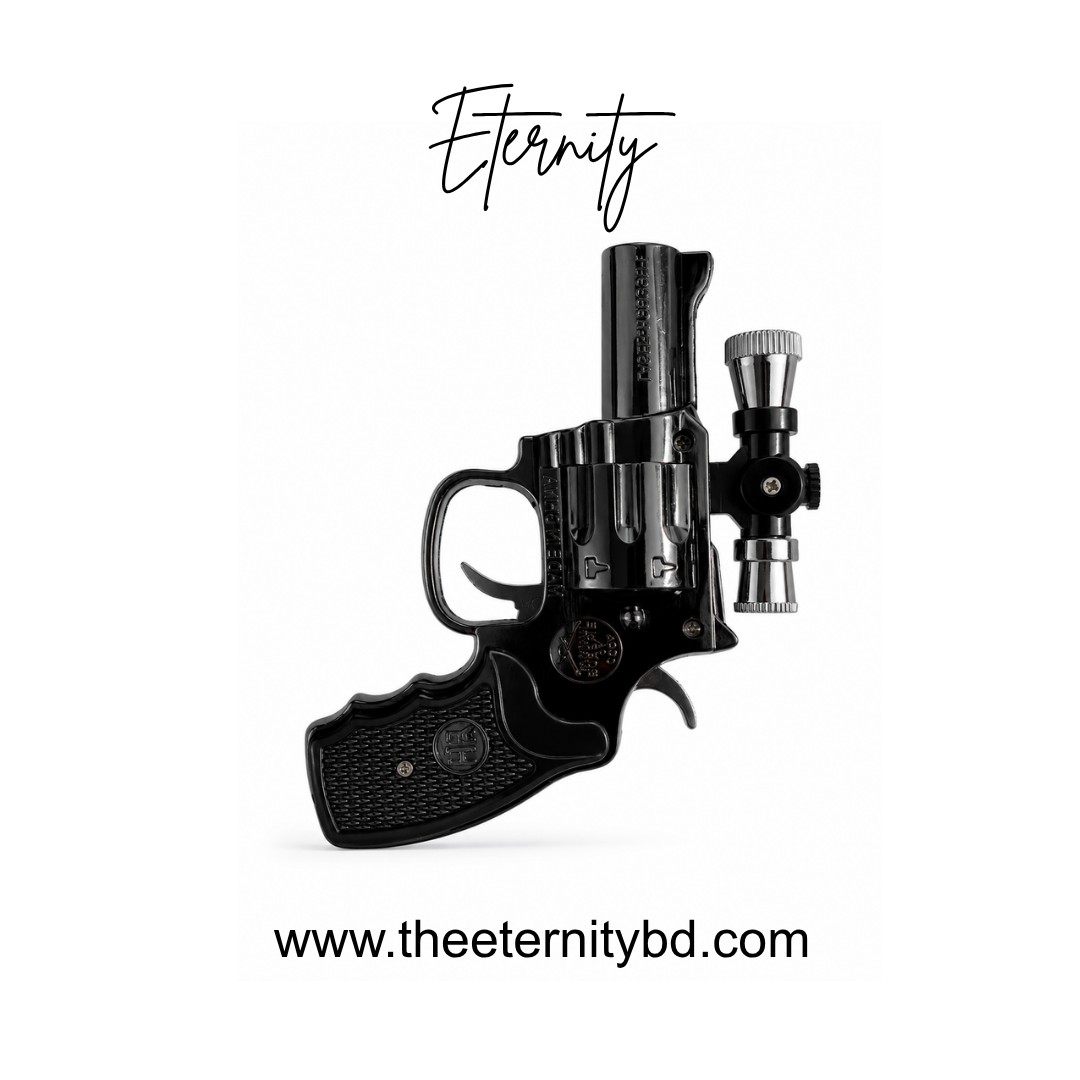 Eternity Revolver Blaze – Premium Black Refillable Lighter with Laser Target Light
