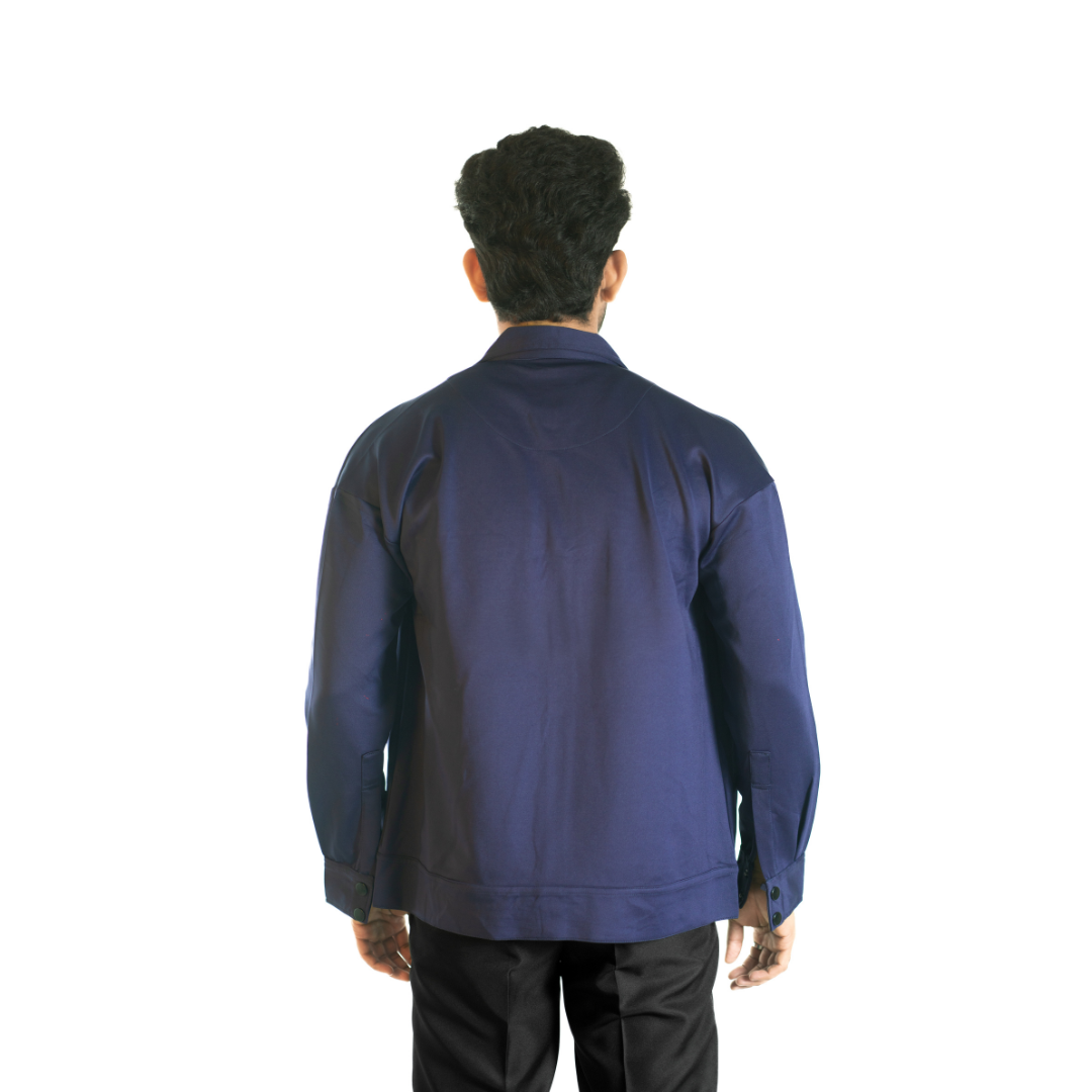 Men’s Snap Button Shirt Jacket – Midnight Navy