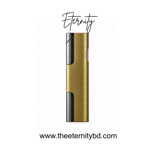 Eternity Axis Spark  Gold Black – Premium Slim Refillable Lighter