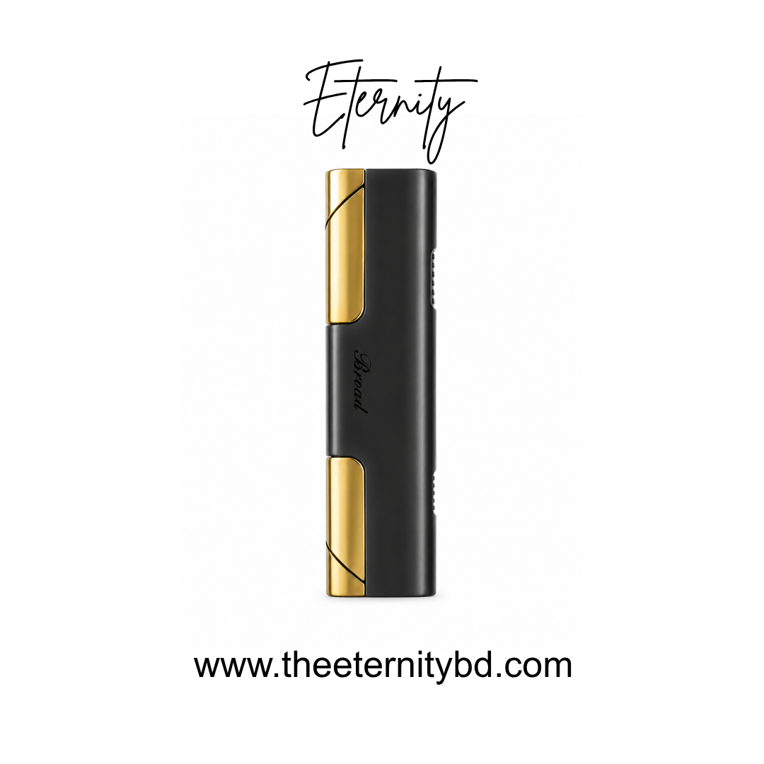 Eternity Axis Spark  Black Gold – Premium Slim Refillable Lighter
