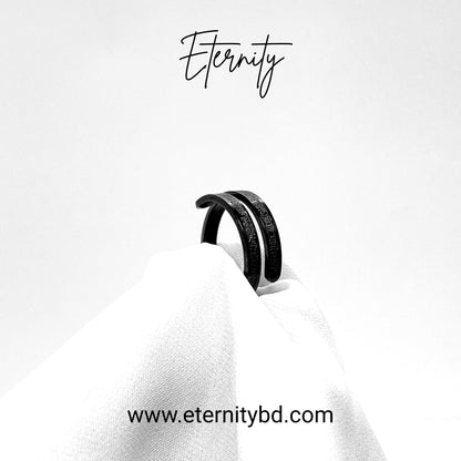 Ayat al-Kursi 3-in-1 Black Combo – Chain, Bracelet & Ring (Limited Edition)