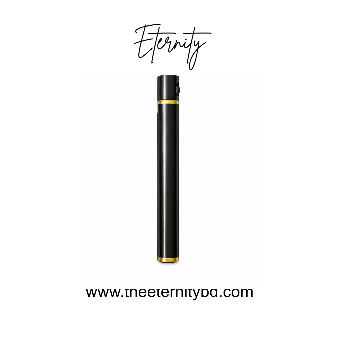 Eternity Classic Tube Black – Premium Cylinder Refillable Lighter