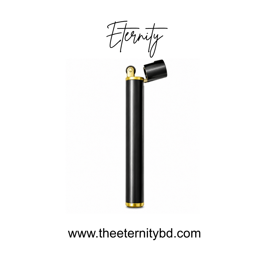 Eternity Classic Tube Black – Premium Cylinder Refillable Lighter