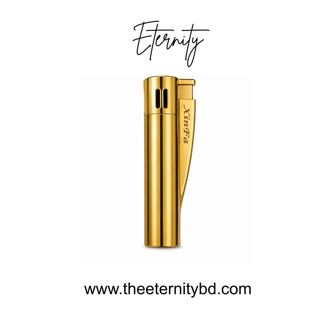 Eternity Luxe Clip Lighter - Premium Gold Refillable Lighter
