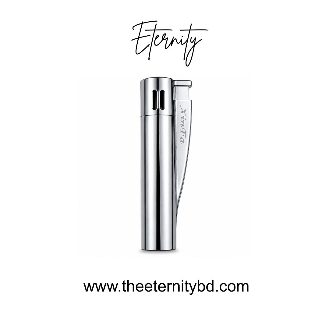 Eternity Luxe Silver Flame-Premium Silver Refillable Lighter