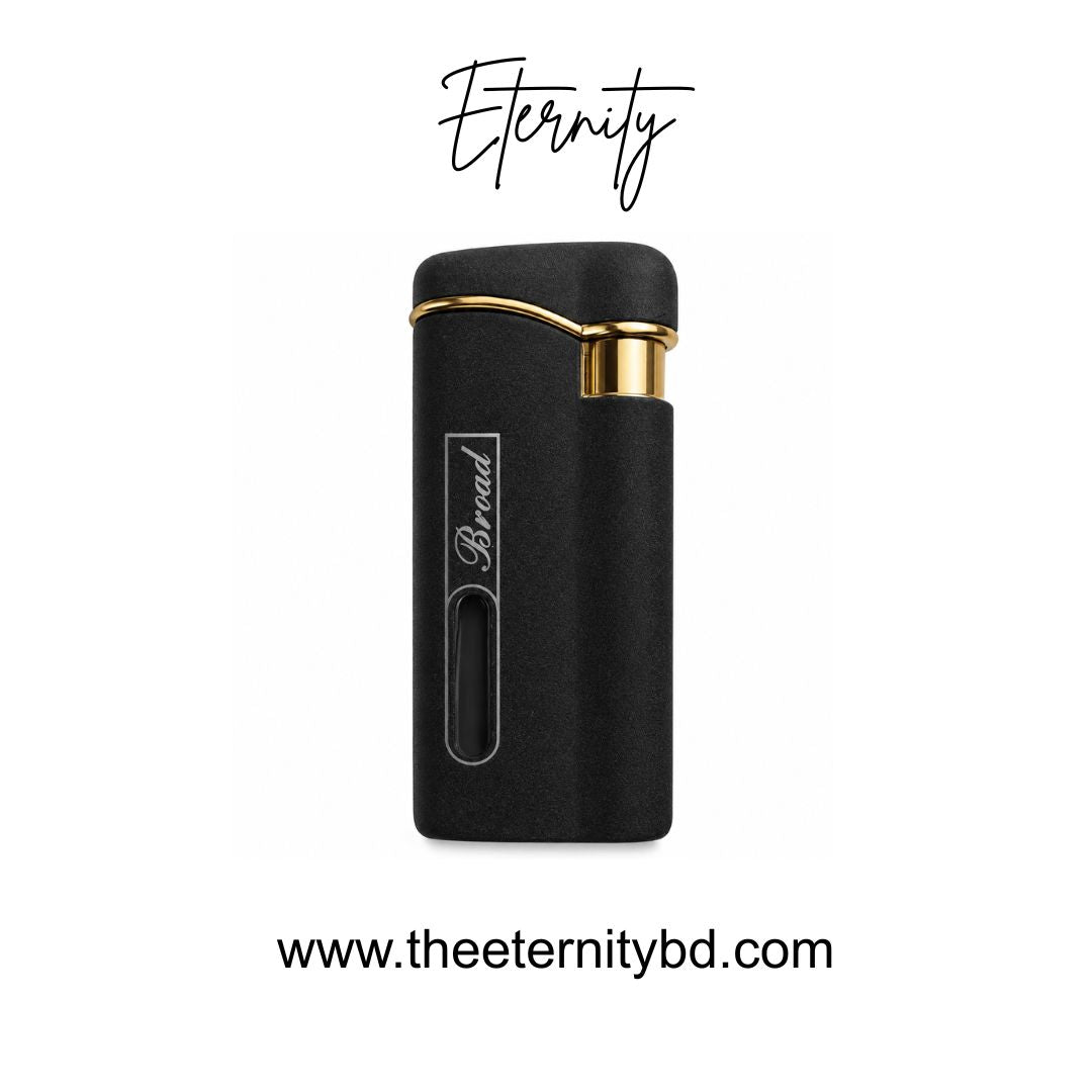 Eternity Sapphire Flame – Premium Black & Gold Refillable Lighter
