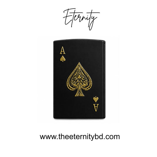 Eternity Royal Ace Lighter – Premium Black & Gold Refillable Lighter
