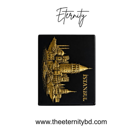 Eternity Istanbul Gold Flame – Premium Black & Gold Refillable Lighter