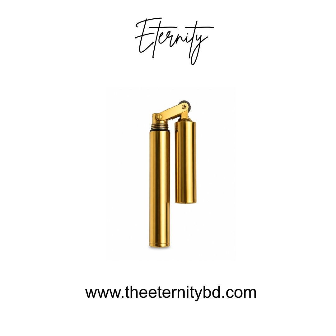 Eternity Classic Gold Cylinder – Premium Gold Refillable Lighter