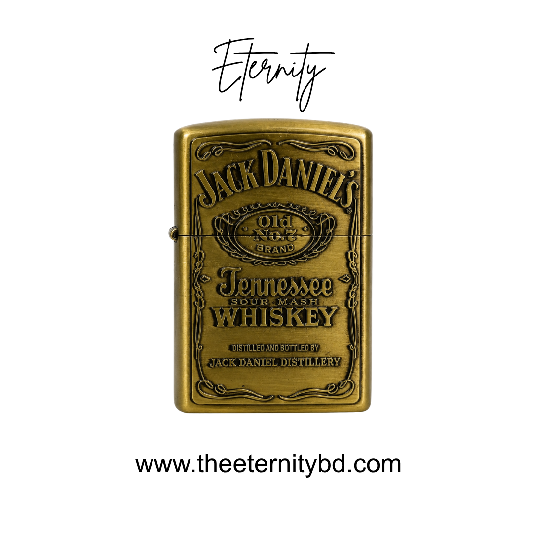 Eternity Whiskey Label Lighter – Premium Antique Gold Refillable Lighter