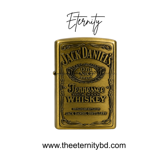 Eternity Whiskey Label Lighter – Premium Antique Gold Refillable Lighter